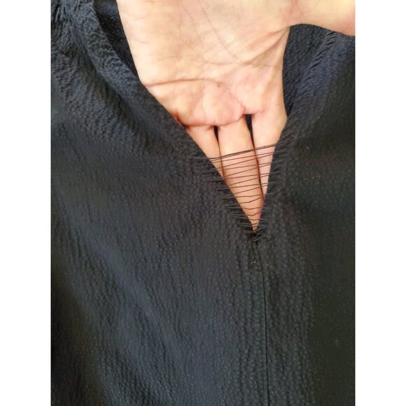 Topshop Textured Poplin Midi Swing Dress in Black US Sz 10 Content Label Missing - Picture 6 of 6